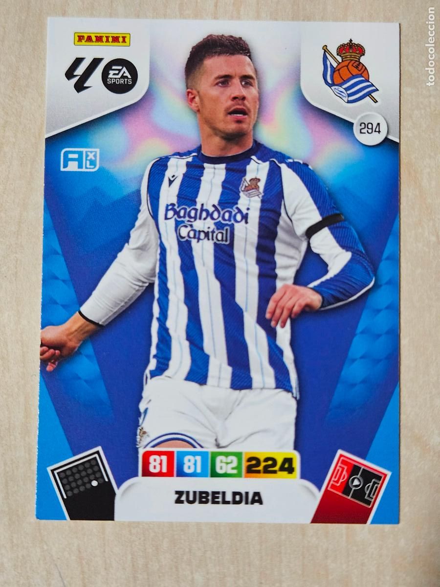 Cromos de F&uacute;tbol: FICHA N&ordm; 294 ZUBELDIA - ADRENALYN 25 26 - PANINI 2025 - 26 - CROMO - REAL SOCIEDAD