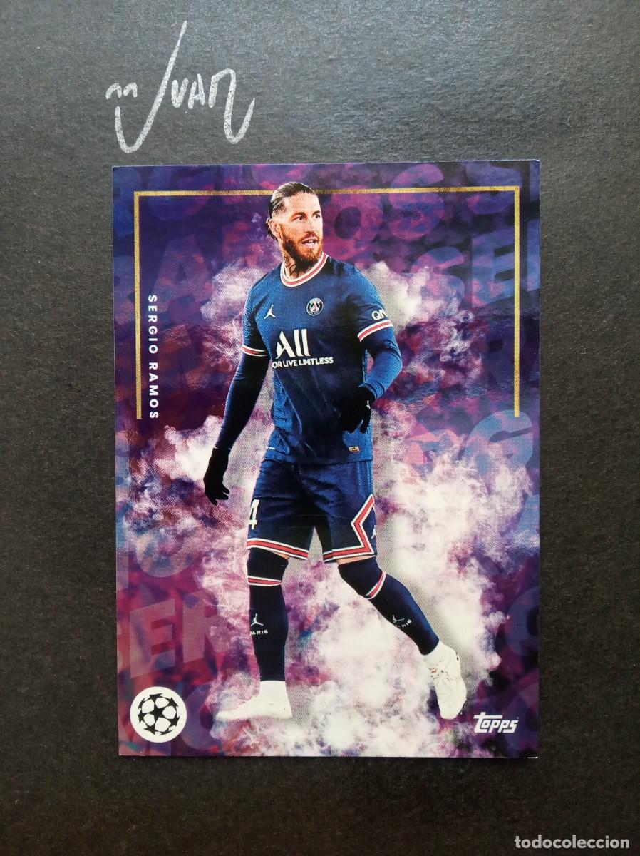 Cromos de F&uacute;tbol: SERGIO RAMOS PARIS SAINT-GERMAIN SEVILLA⚽ TOPPS&reg; MOURINHO PLATINUM CURATED SET 2021 2022 21 22 NUEVO