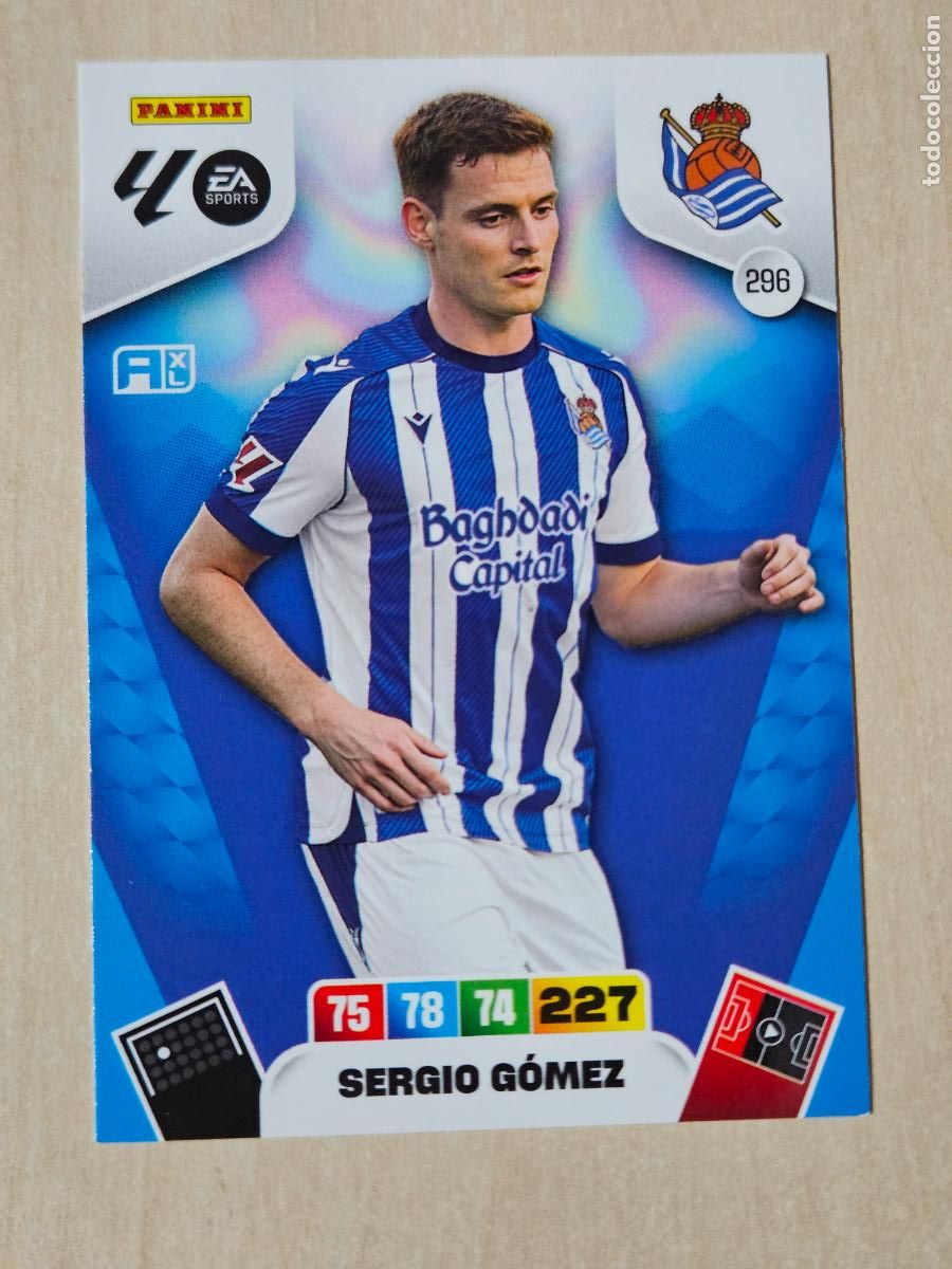 Fu&szlig;ball-Sticker: FICHA N&ordm; 296 SERGIO GOMEZ - ADRENALYN 25 26 - PANINI 2025 - 26 - CROMO - REAL SOCIEDAD