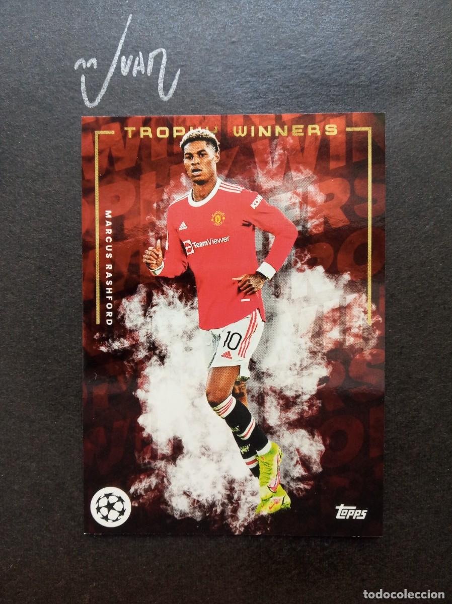 Cromos de f&uacute;tbol: TROPHY WINNERS RASHFORD MANCHESTER UNITED ⚽ TOPPS &reg; MOURINHO PLATINUM CURATED SET 2021 2022 21 22