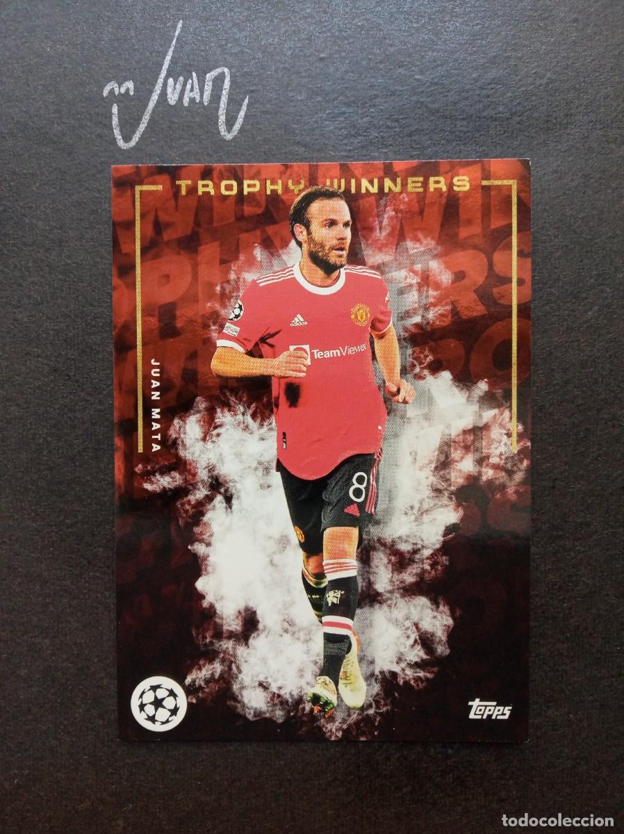 Football Stickers: TROPHY WINNERS MATA MANCHESTER UNITED ESPA&Ntilde;A ⚽ TOPPS &reg; MOURINHO PLATINUM CURATED SET 2021 2022 21 22
