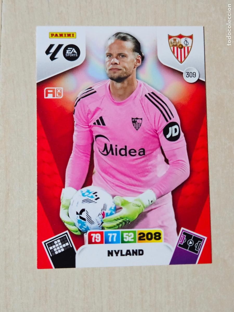Cromos de F&uacute;tbol: FICHA N&ordm; 309 NYLAND - ADRENALYN 25 26 - PANINI 2025 - 26 - CROMO - SEVILLA