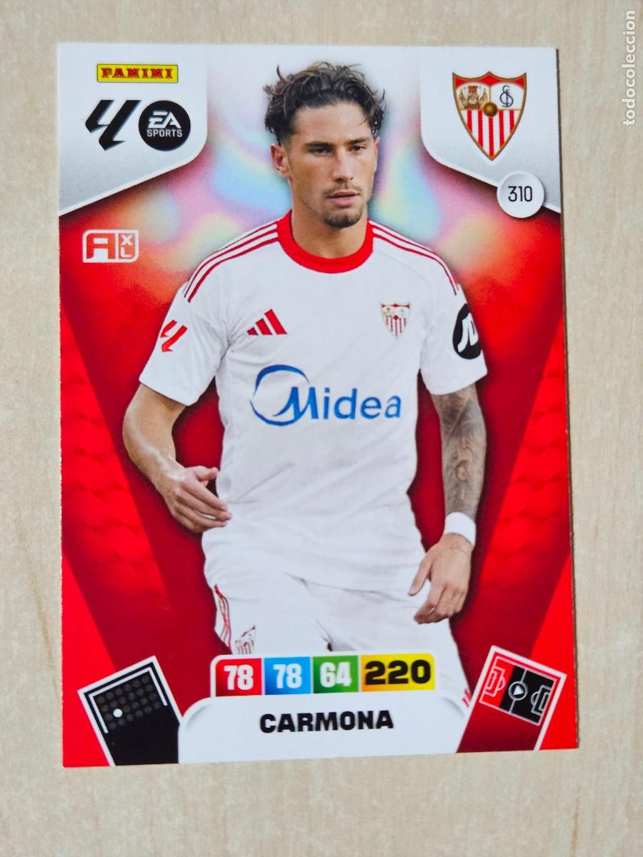 Cromos de F&uacute;tbol: FICHA N&ordm; 310 CARMONA - ADRENALYN 25 26 - PANINI 2025 - 26 - CROMO - SEVILLA