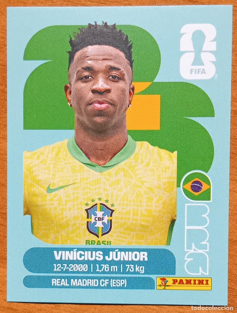 Cromos de F&uacute;tbol: Figurina Panini 2026 Cromo World Cup Usa Mundial 2026 Vin&iacute;cius Junior Brazil n BRA 14