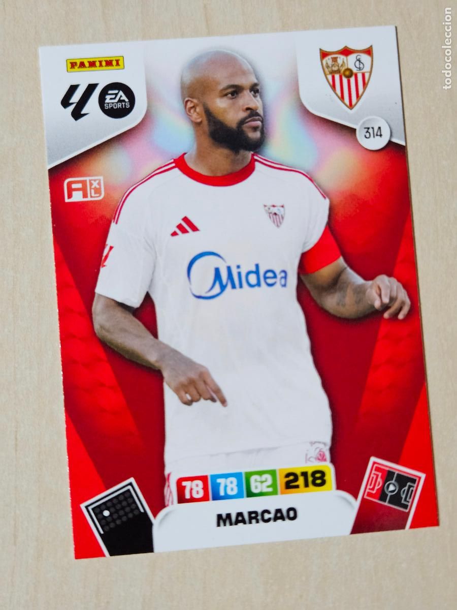 Cromos de F&uacute;tbol: FICHA N&ordm; 314 MARCAO - ADRENALYN 25 26 - PANINI 2025 - 26 - CROMO - SEVILLA