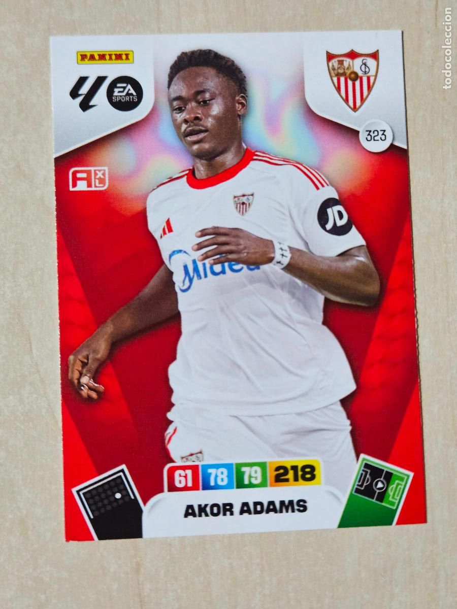 Football Stickers: FICHA N&ordm; 323 AKOR ADAMS - ADRENALYN 25 26 - PANINI 2025 - 26 - CROMO - SEVILLA