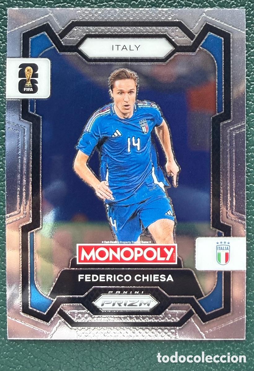 Cromos de F&uacute;tbol: 35 FEDERICO CHIESA ITALIA FICHAS ALBUM PANINI FIFA WORLD CUP MUNDIAL 2026 MONOPOLY PRIZM