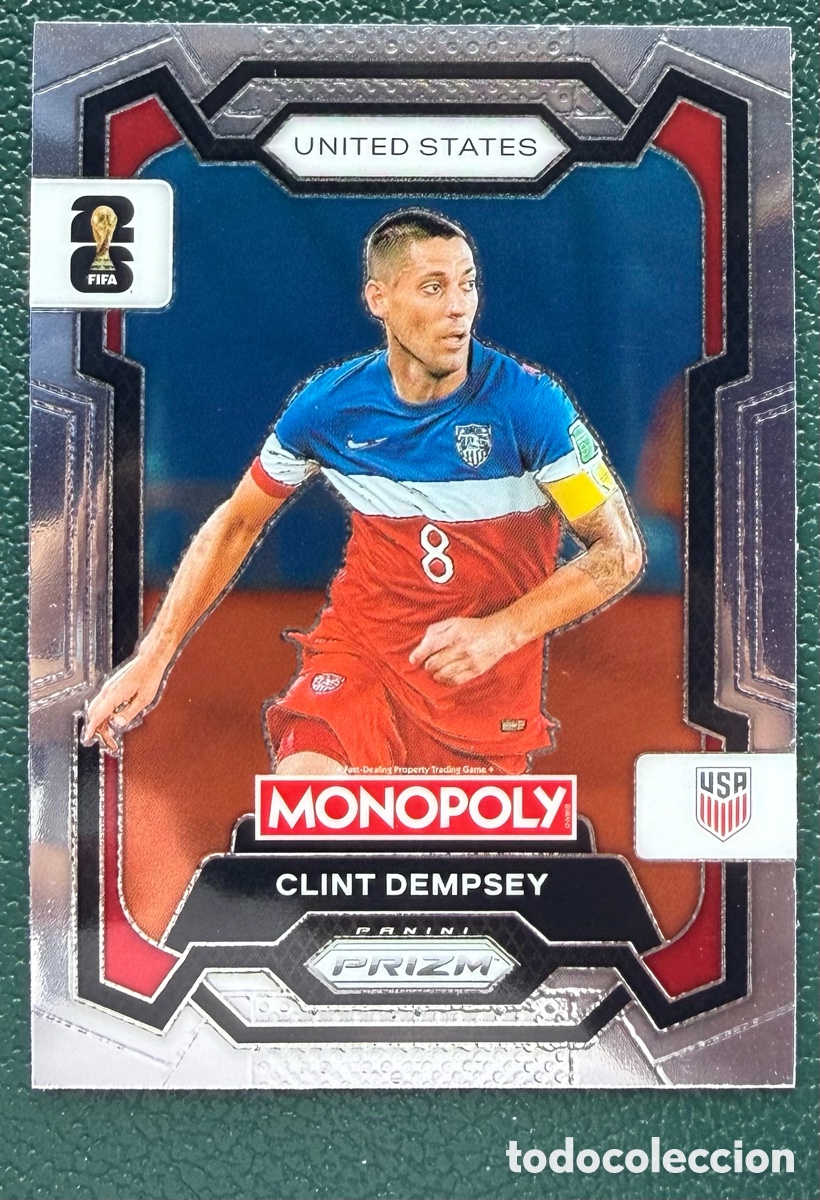 Football Stickers: 51 CLINT DEMPSEY ESTADOS UNIDOS USA FICHAS ALBUM PANINI FIFA WORLD CUP MUNDIAL 2026 MONOPOLY PRIZM