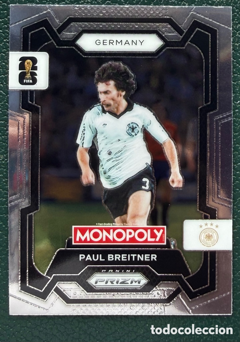 Cromos de f&uacute;tbol: 63 PAUL BREITNER ALEMANIA FICHAS ALBUM PANINI FIFA WORLD CUP MUNDIAL 2026 MONOPOLY PRIZM
