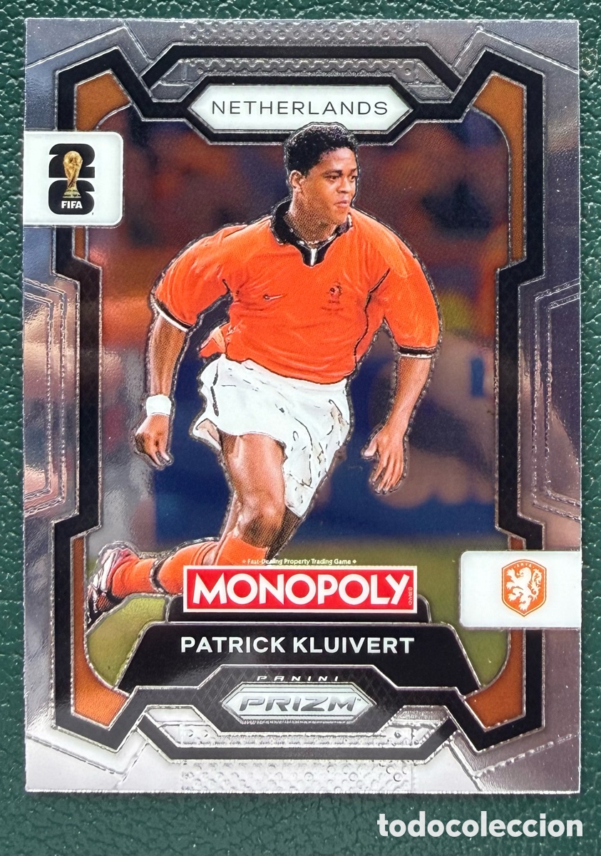 Cromos de f&uacute;tbol: 72 PATRICK KLUIVERT HOLANDA FICHAS ALBUM PANINI FIFA WORLD CUP MUNDIAL 2026 MONOPOLY PRIZM