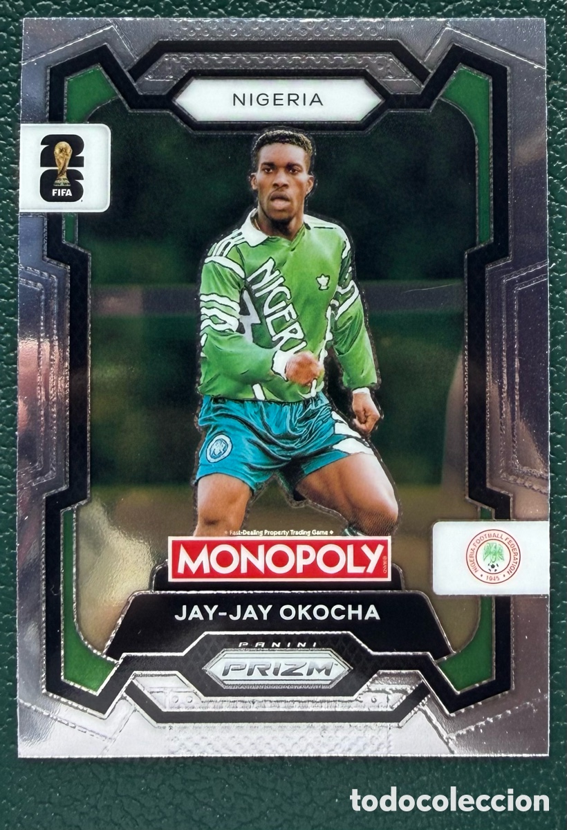 Cromos de f&uacute;tbol: 82 JAY JAY OKOCHA NIGERIA FICHAS ALBUM PANINI FIFA WORLD CUP MUNDIAL 2026 MONOPOLY PRIZM