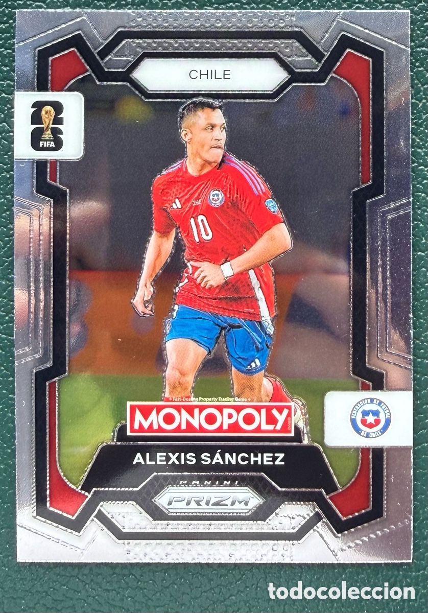 Cromos de f&uacute;tbol: 85 ALEXIS SANCHEZ CHILE FICHAS ALBUM PANINI FIFA WORLD CUP MUNDIAL 2026 MONOPOLY PRIZM