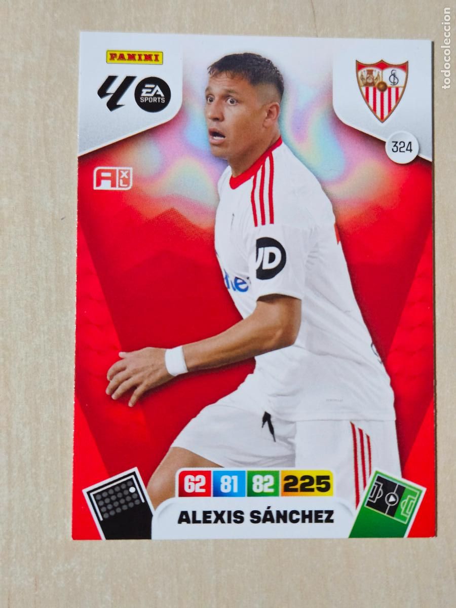 Football Stickers: FICHA N&ordm; 324 ALEXIS SANCHEZ - ADRENALYN 25 26 - PANINI 2025 - 26 - CROMO - SEVILLA