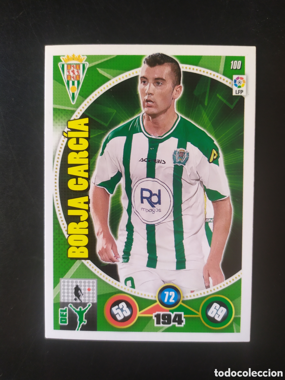 Cromos de F&uacute;tbol: Adrenalyn 2014 2015 14 15 panini Borja Garc&iacute;a n&deg; 100 C&oacute;rdoba