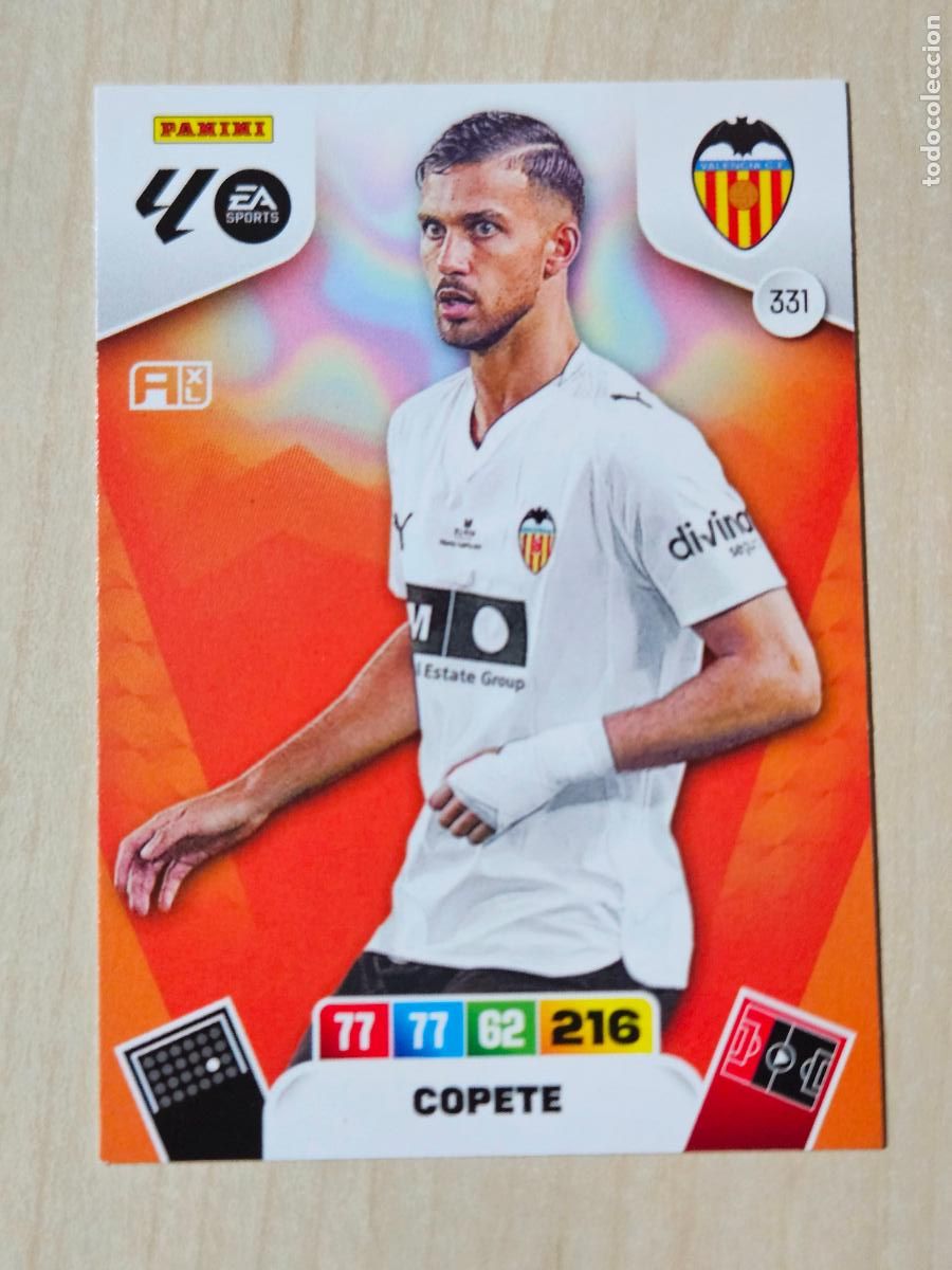 Cromos de F&uacute;tbol: FICHA N&ordm; 331 COPETE - ADRENALYN 25 26 - PANINI 2025 - 26 - CROMO - VALENCIA
