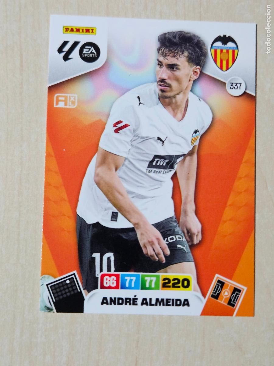 Cromos de F&uacute;tbol: FICHA N&ordm; 337 ANDRE ALMEIDA - ADRENALYN 25 26 - PANINI 2025 - 26 - CROMO - VALENCIA