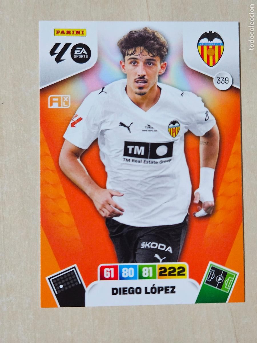 Cromos de F&uacute;tbol: FICHA N&ordm; 339 DIEGO LOPEZ - ADRENALYN 25 26 - PANINI 2025 - 26 - CROMO - VALENCIA
