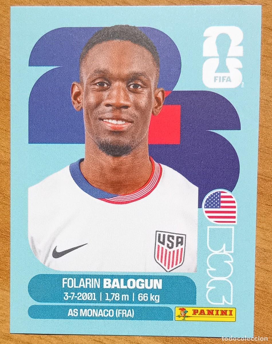 Cromos de F&uacute;tbol: Figurina Panini 2026 Cromo World Cup Usa Mundial 2026 Folarin Balogun USA n USA 20