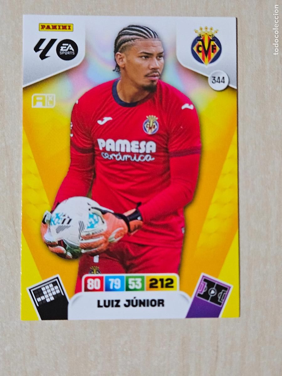 Cromos de F&uacute;tbol: FICHA N&ordm; 344 LUIZ JUNIOR - ADRENALYN 25 26 - PANINI 2025 - 26 - CROMO - VILLARREAL