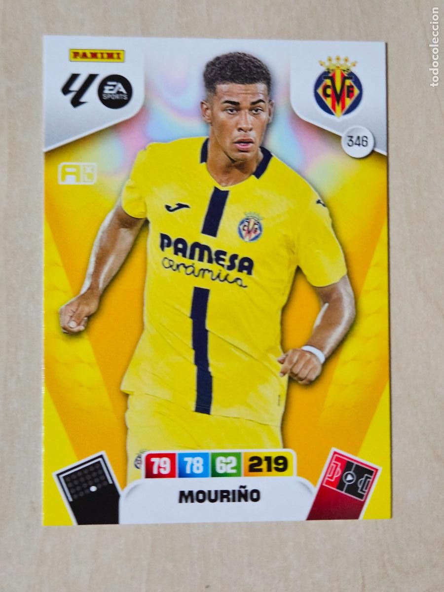 Cromos de F&uacute;tbol: FICHA N&ordm; 346 MOURI&Ntilde;O - ADRENALYN 25 26 - PANINI 2025 - 26 - CROMO - VILLARREAL