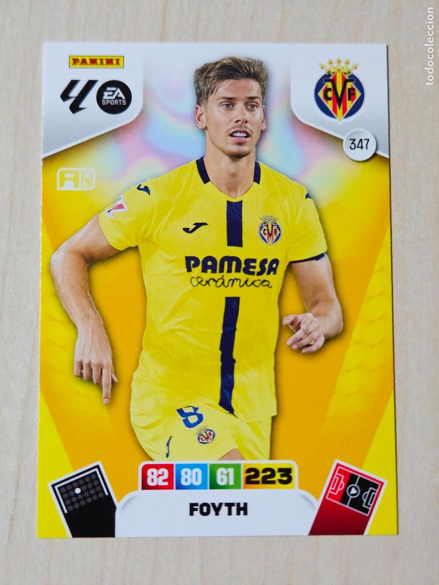 Cromos de F&uacute;tbol: FICHA N&ordm; 347 FOYTH - ADRENALYN 25 26 - PANINI 2025 - 26 - CROMO - VILLARREAL