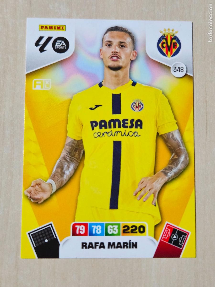 Cromos de F&uacute;tbol: FICHA N&ordm; 348 RAFA MARIN - ADRENALYN 25 26 - PANINI 2025 - 26 - CROMO - VILLARREAL