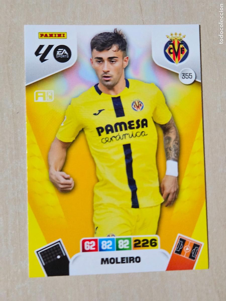 Cromos de Futebol: FICHA N&ordm; 355 MOLEIRO - ADRENALYN 25 26 - PANINI 2025 - 26 - CROMO - VILLARREAL