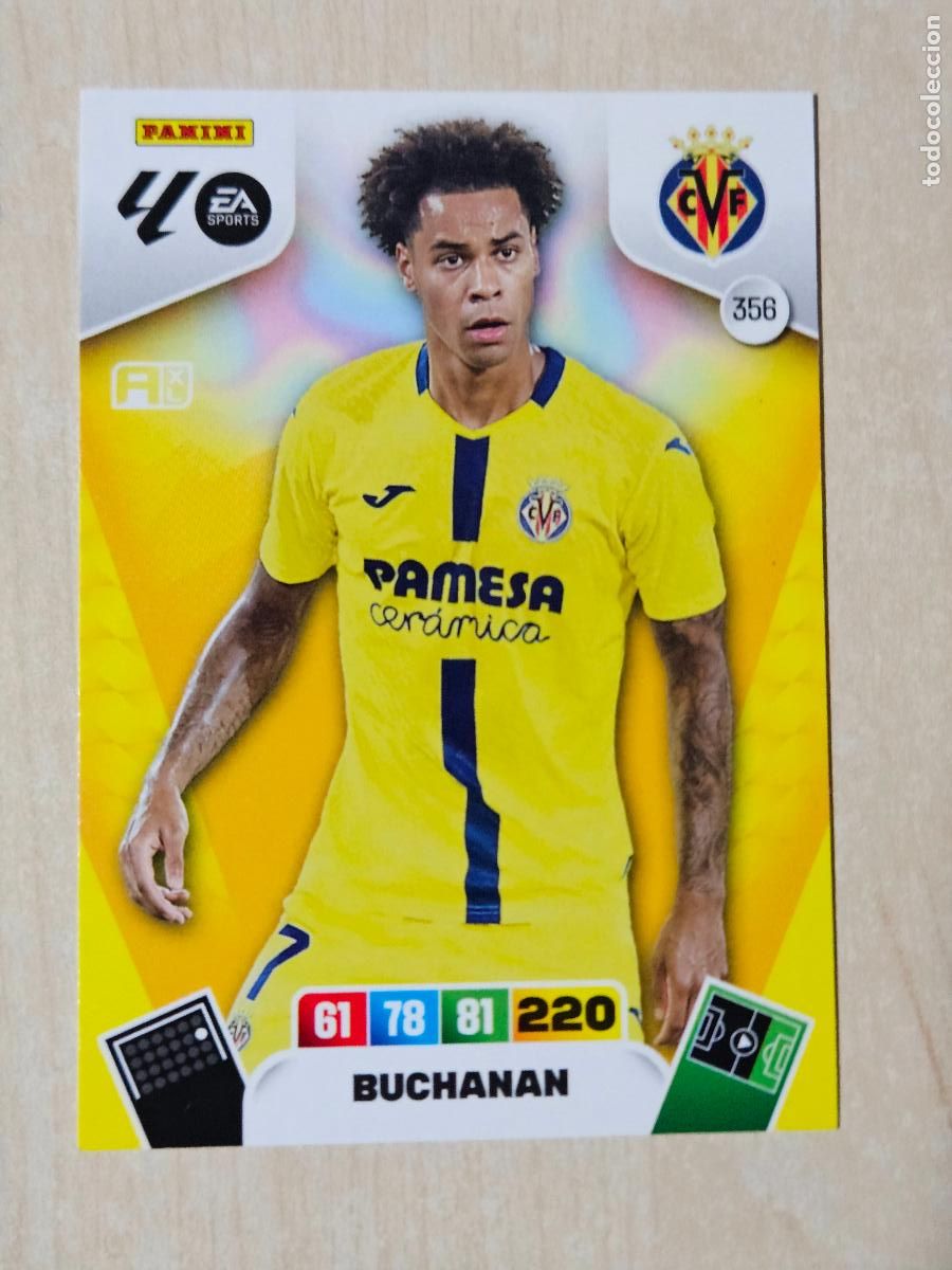 Cromos de Futebol: FICHA N&ordm; 356 BUCHANAN - ADRENALYN 25 26 - PANINI 2025 - 26 - CROMO - VILLARREAL