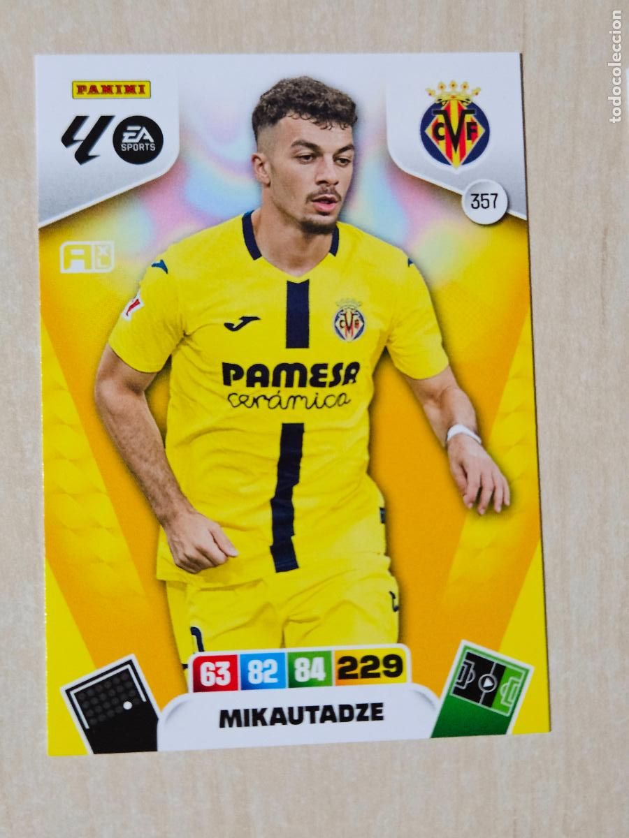 Cromos de Futebol: FICHA N&ordm; 357 MIKAUTADZE - ADRENALYN 25 26 - PANINI 2025 - 26 - CROMO - VILLARREAL