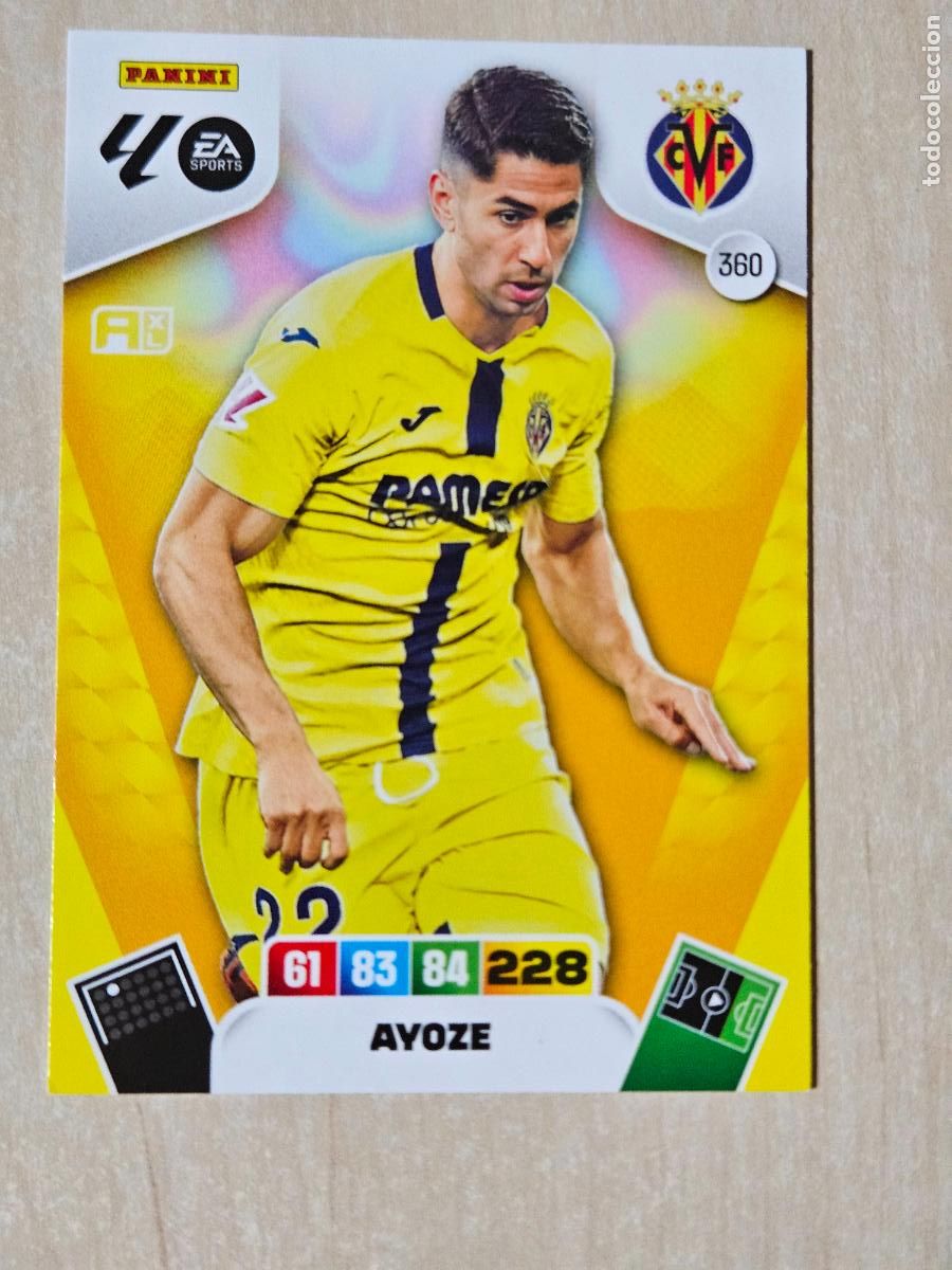 Cromos de F&uacute;tbol: FICHA N&ordm; 360 AYOZE - ADRENALYN 25 26 - PANINI 2025 - 26 - CROMO - VILLARREAL