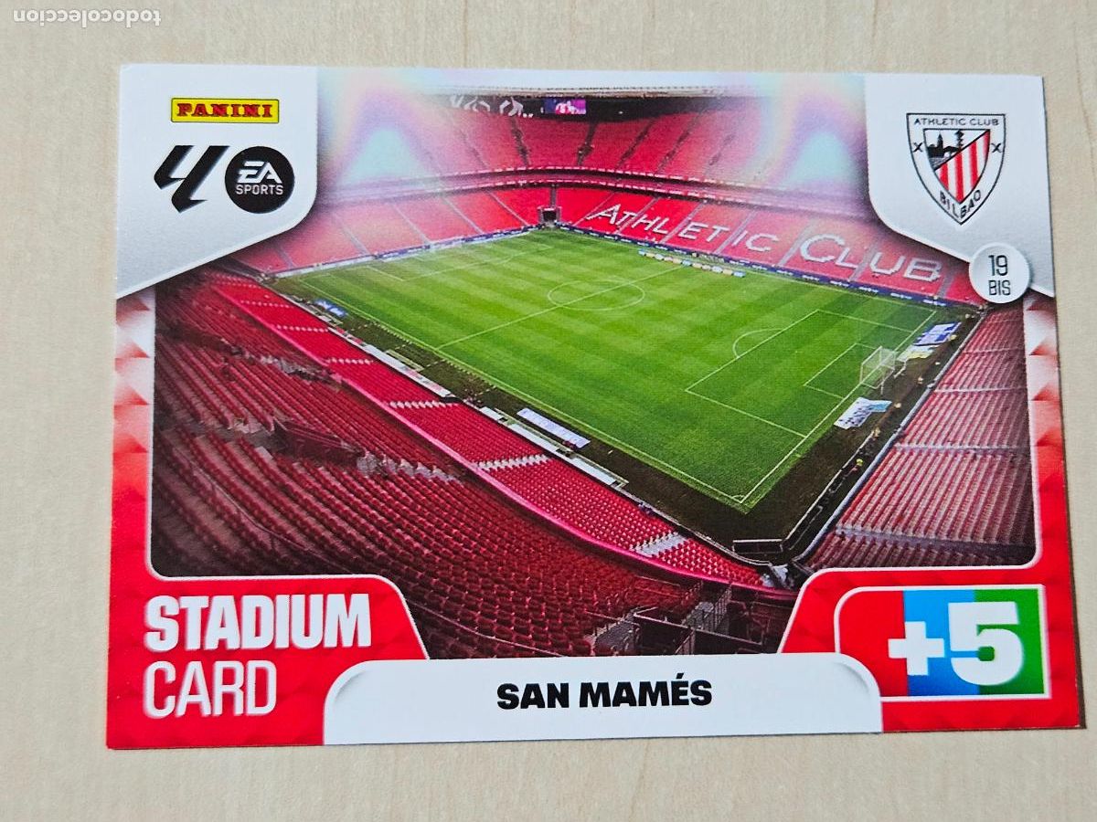 Cromos de F&uacute;tbol: FICHA N&ordm; 19 BIS STADIUM - ADRENALYN 25 26 - PANINI 2025 - 26 - CROMO - ATHLETIC DE BILBAO