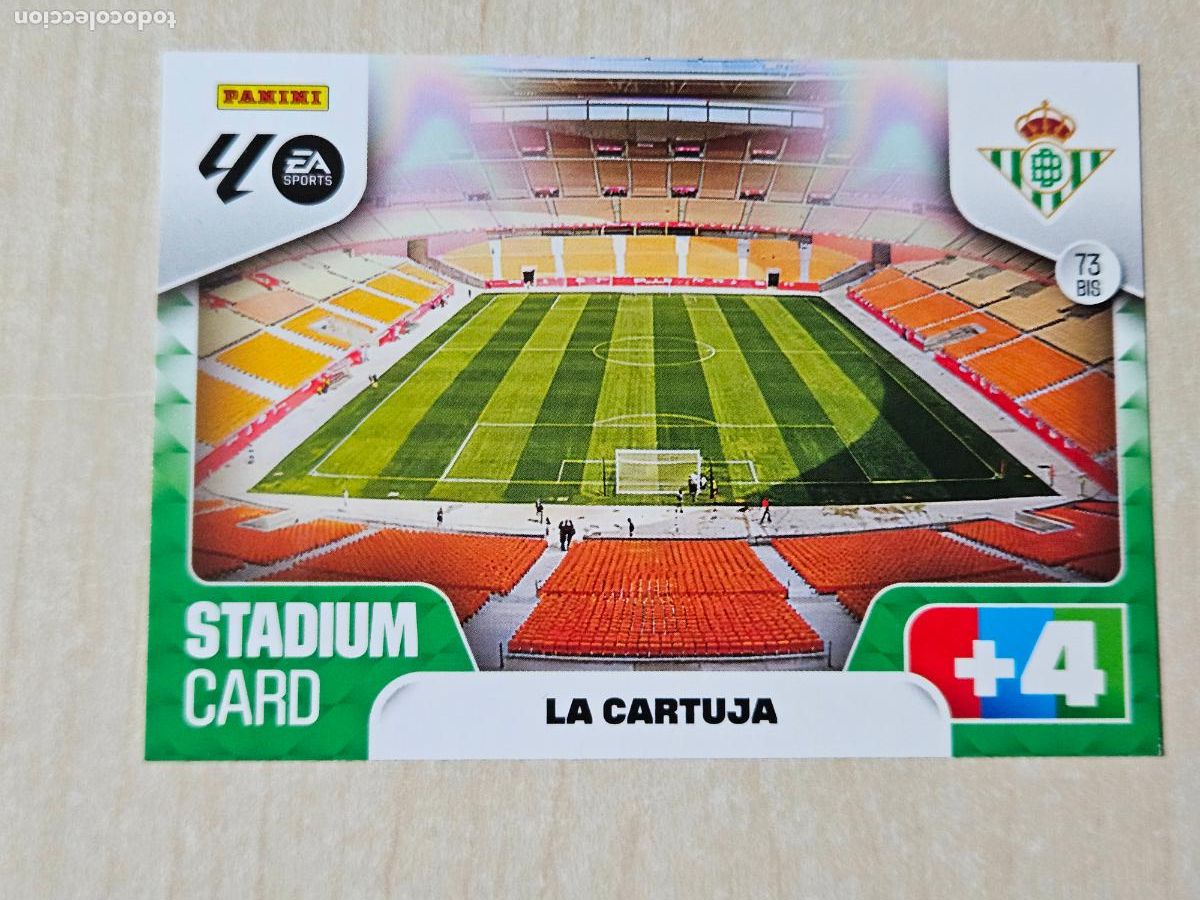 Cromos de F&uacute;tbol: FICHA N&ordm; 73 BIS STADIUM - ADRENALYN 25 26 - PANINI 2025 - 26 - CROMO - REAL BETIS