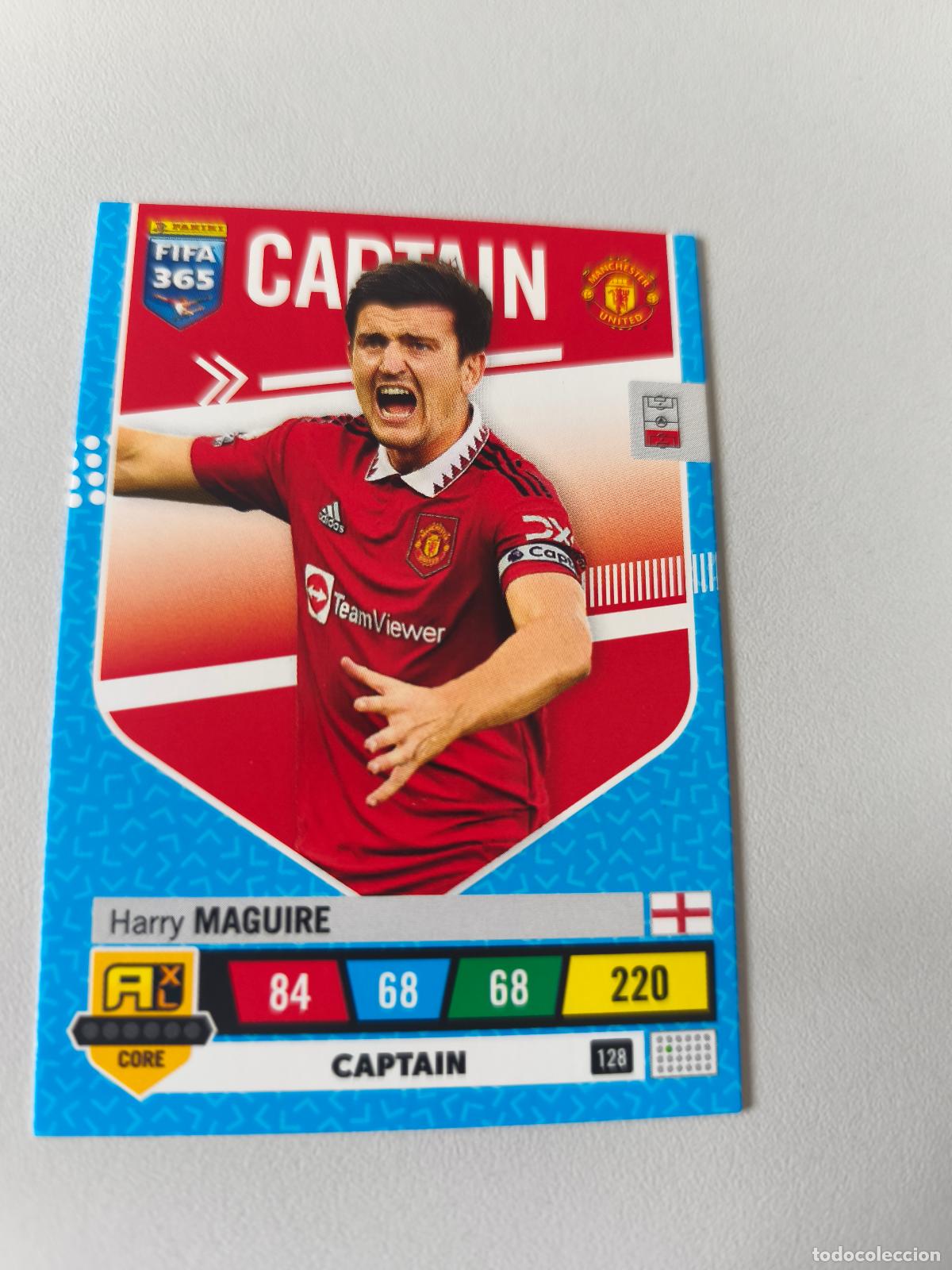 Cromos de F&uacute;tbol: FIFA 365 ADRENALYN XL 2023 HARRY MAGUIRE 128 CAPTAIN ALB FIFA