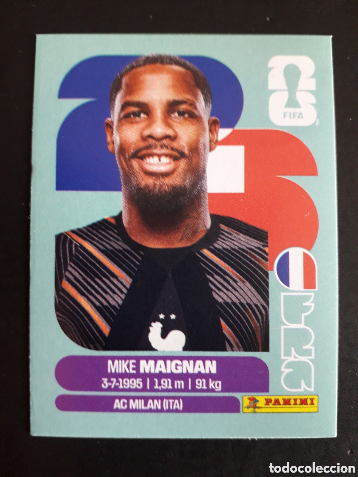 Fu&szlig;ball-Sticker: MAIGNAN FRANCIA FRA 2 MUNDIAL F&Uacute;TBOL 2026 FIFA WORLD CUP PANINI SIN PEGAR PEDIDO M&Iacute;NIMO 3&euro;