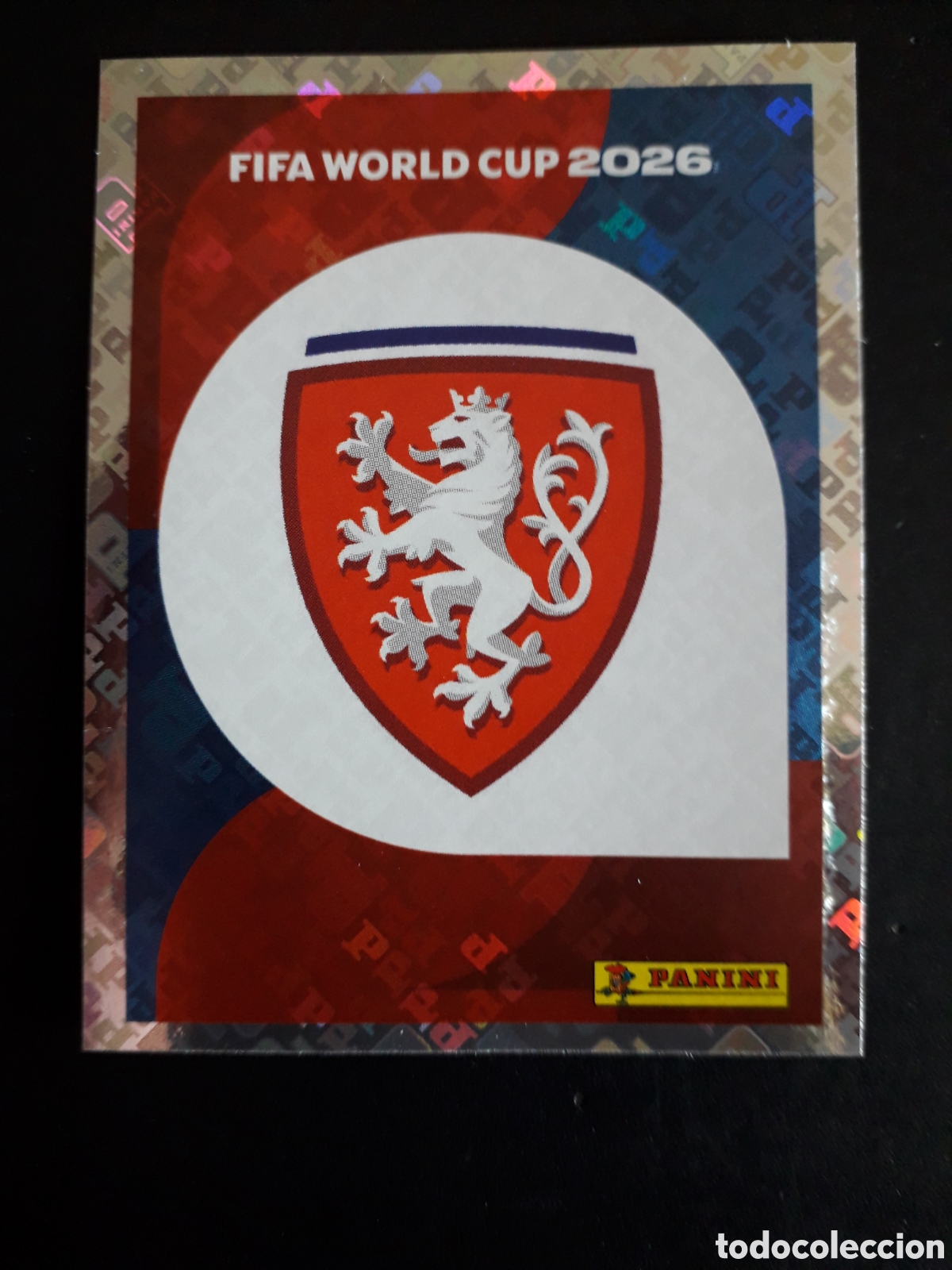 Fu&szlig;ball-Sticker: ESCUDO REP CHECA/CHEQUIA CZE 1 MUNDIAL F&Uacute;TBOL 2026 FIFA WORLD CUP PANINI SIN PEGAR PEDIDO M&Iacute;NIMO 3&euro;.