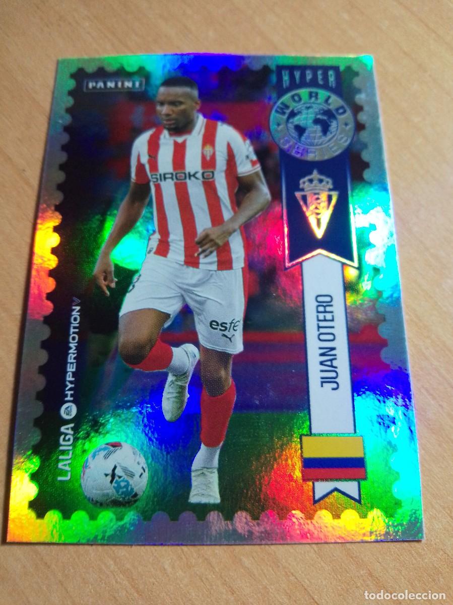 Cromos de F&uacute;tbol: 447 JUAN OTERO HYPER WORL SPORTING DE GIJON 2&ordf; DIVISION HYPERMOTION 25 26 PANINI 2025 2026 NUEVO