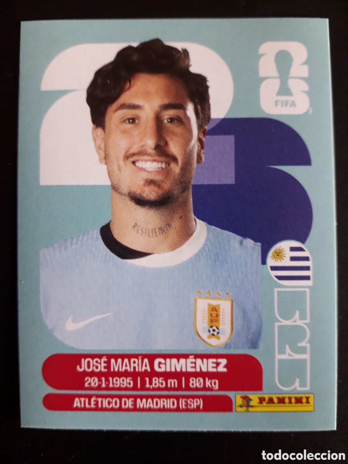 Cromos de F&uacute;tbol: GIM&Eacute;NEZ URUGUAY URU 5 MUNDIAL F&Uacute;TBOL 2026 FIFA WORLD CUP PANINI SIN PEGAR PEDIDO M&Iacute;NIMO 3&euro;