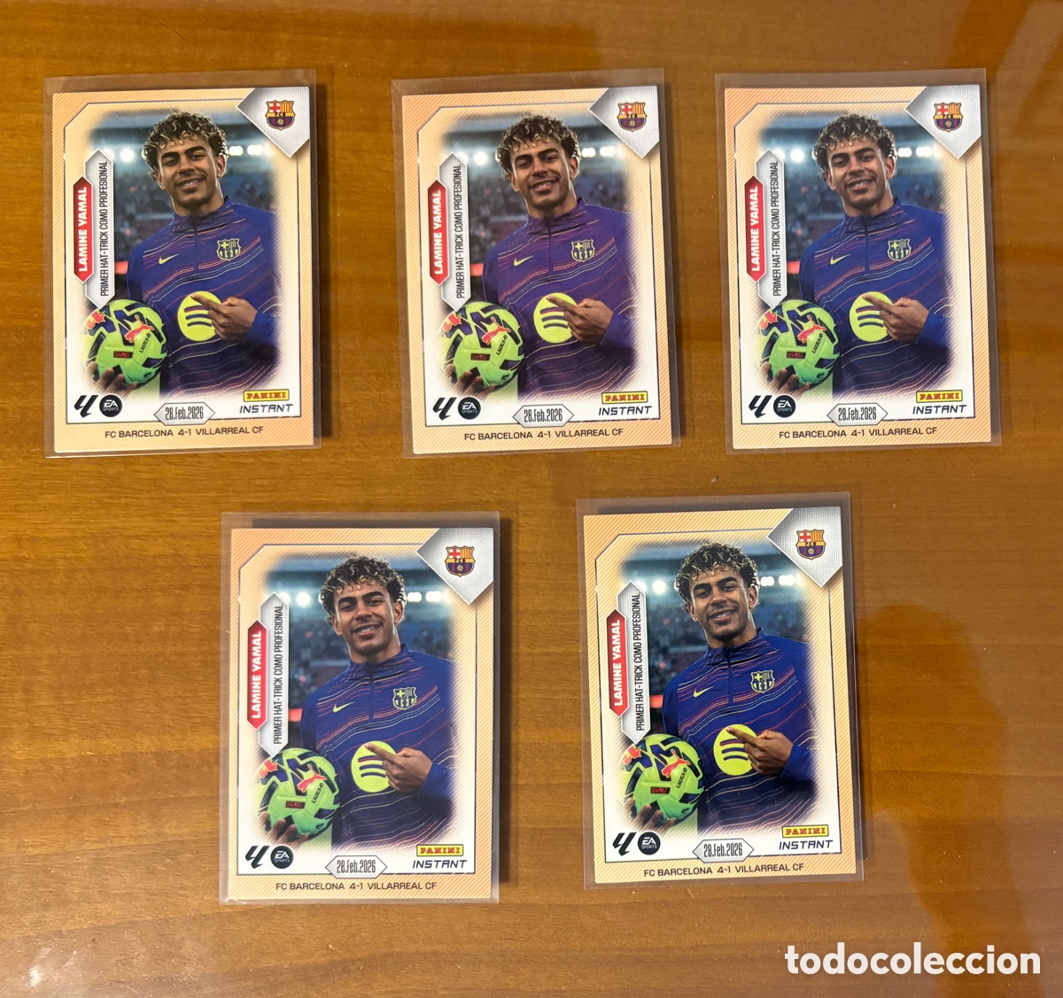 Cromos de F&uacute;tbol: LOTE DE 5 LAMINE YAMAL HAT-TRICK PANINI INSTANT 2026 LIMITADA