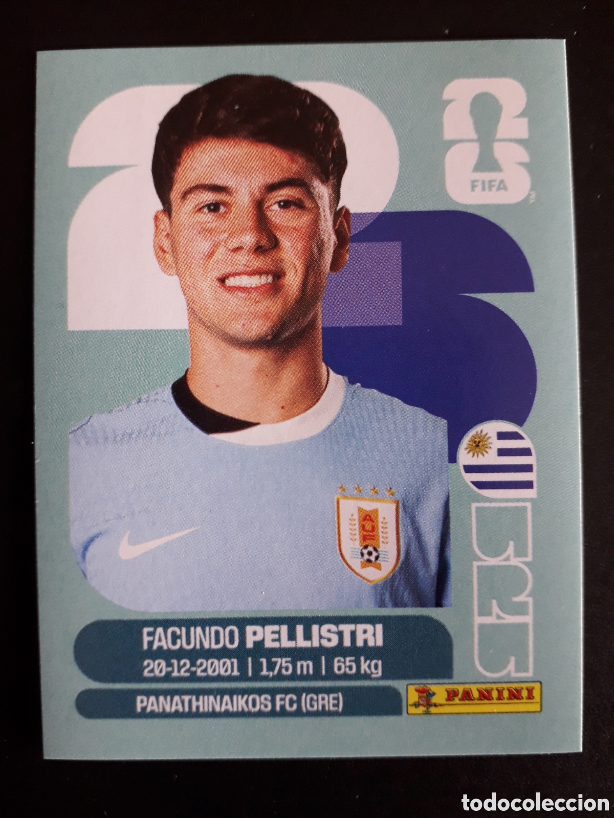 Cromos de F&uacute;tbol: PELLISTRI URUGUAY URU 20 MUNDIAL F&Uacute;TBOL 2026 FIFA WORLD CUP PANINI SIN PEGAR PEDIDO M&Iacute;NIMO 3&euro;