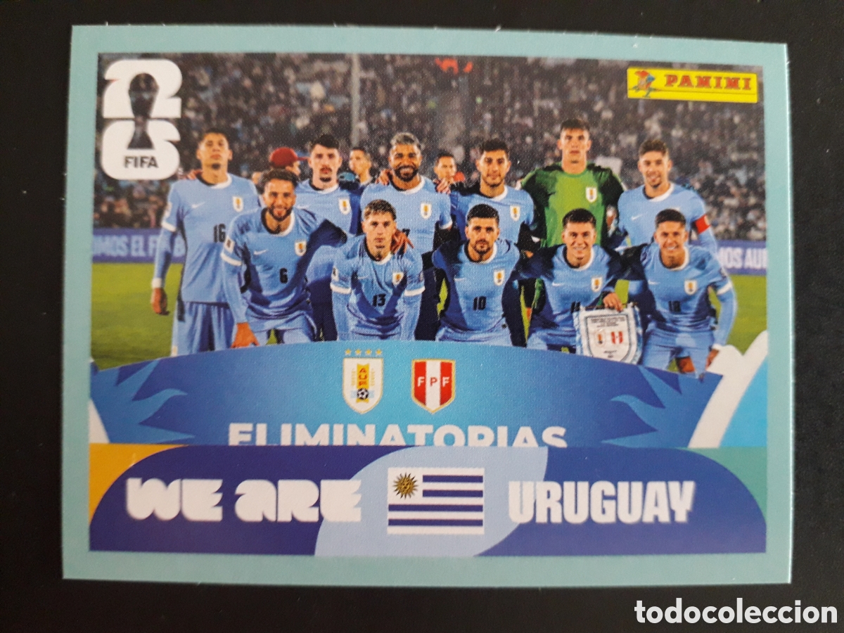 Cromos de F&uacute;tbol: EQUIPO URUGUAY URU 13 MUNDIAL F&Uacute;TBOL 2026 FIFA WORLD CUP PANINI SIN PEGAR PEDIDO M&Iacute;NIMO 3&euro;
