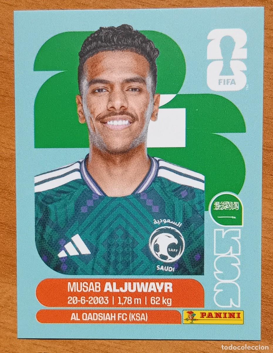 Cromos de F&uacute;tbol: Figurina Panini 2026 Cromo World Cup Usa Mundial 2026 Musab Aljuwayr Saudi Arabia n KSA 9