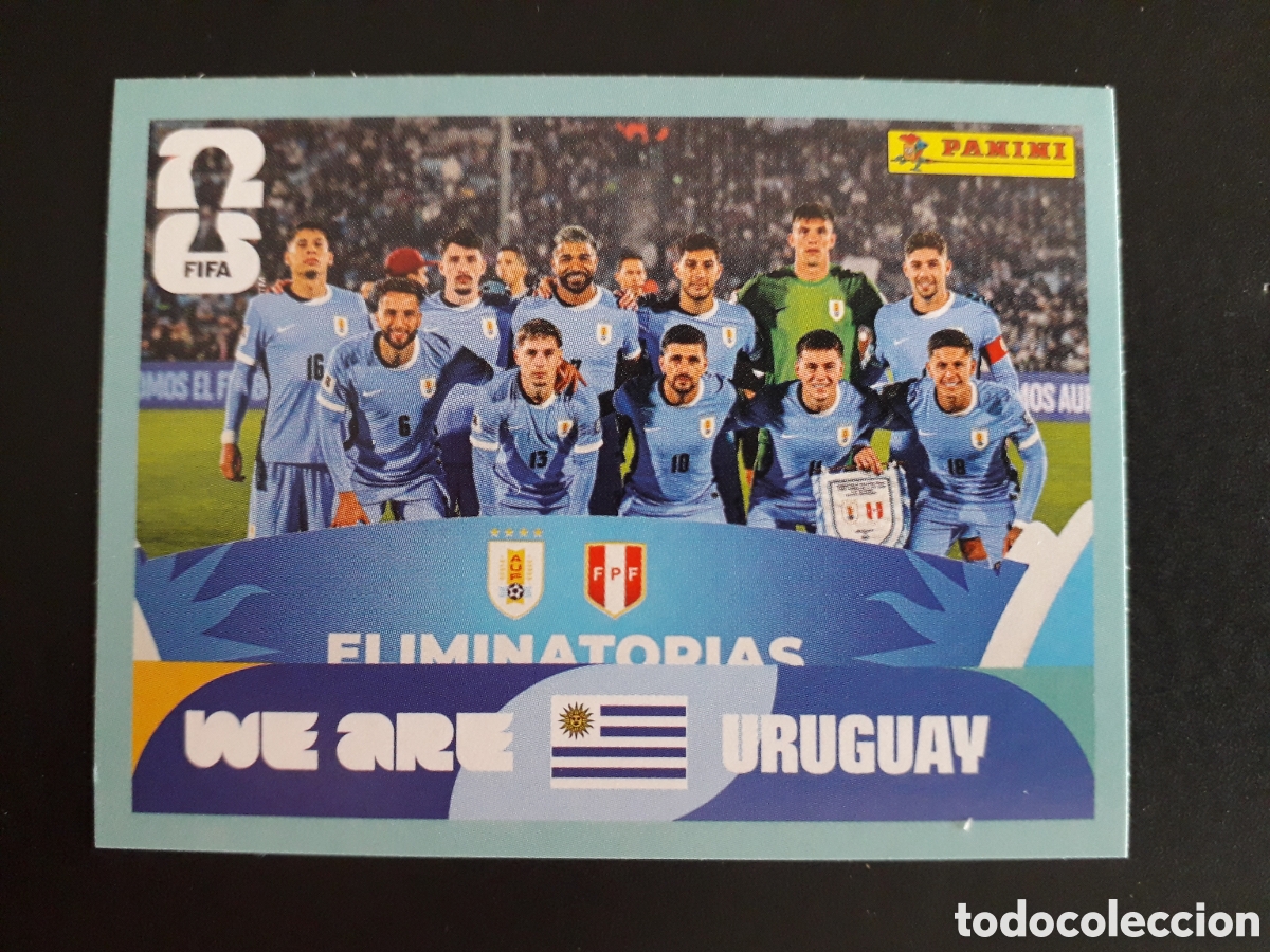 Cromos de F&uacute;tbol: EQUIPO URUGUAY URU 13 MUNDIAL F&Uacute;TBOL 2026 FIFA WORLD CUP PANINI SIN PEGAR PEDIDO M&Iacute;NIMO 3&euro;