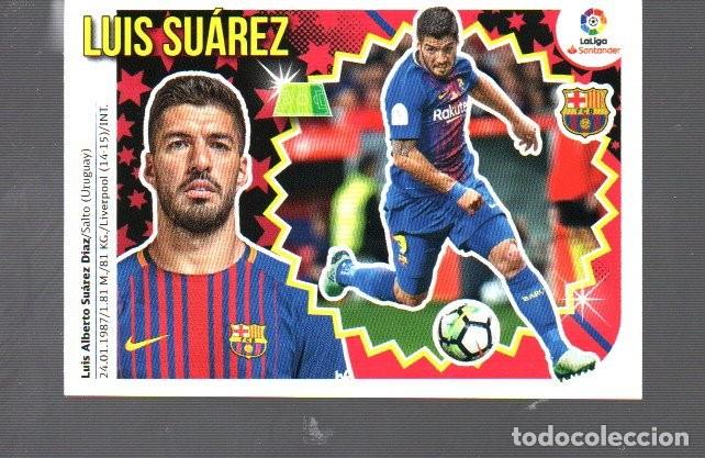 Cromos de F&uacute;tbol: CROMO DE FUTBOL LA LIGA 2018/19 EDITOR ESTE Y PANINI FC. BARCELONA N&ordm; 16 LUIS SU&Aacute;REZ
