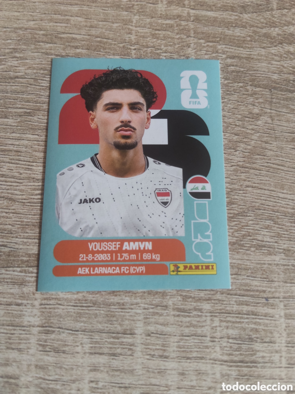Cromos de F&uacute;tbol: Panini mundial 2026 IRQ 14 Youssef Amyn Iraq