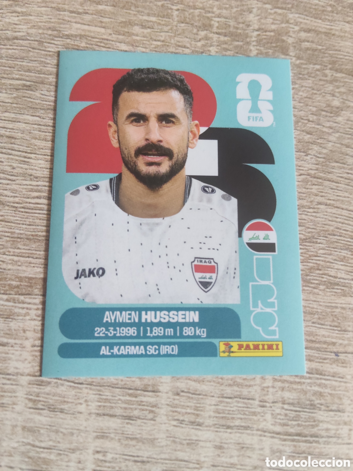 Cromos de F&uacute;tbol: Panini mundial 2026 IRQ 19 Aymen Hussein Iraq