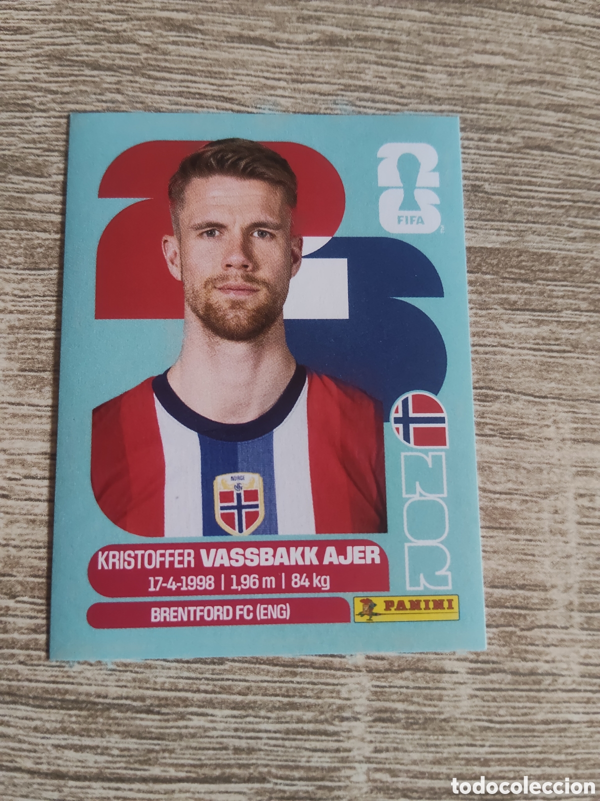 Cromos de F&uacute;tbol: Panini mundial 2026 NOR 5 Kristoffer Vassbakk Ajer Noruega