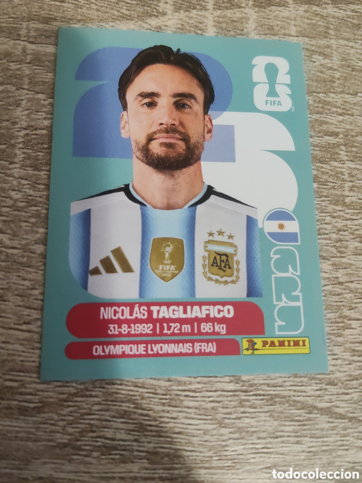 Cromos de F&uacute;tbol: Panini mundial 2026 ARG 6 Nicol&aacute;s Tagliafico Argentina