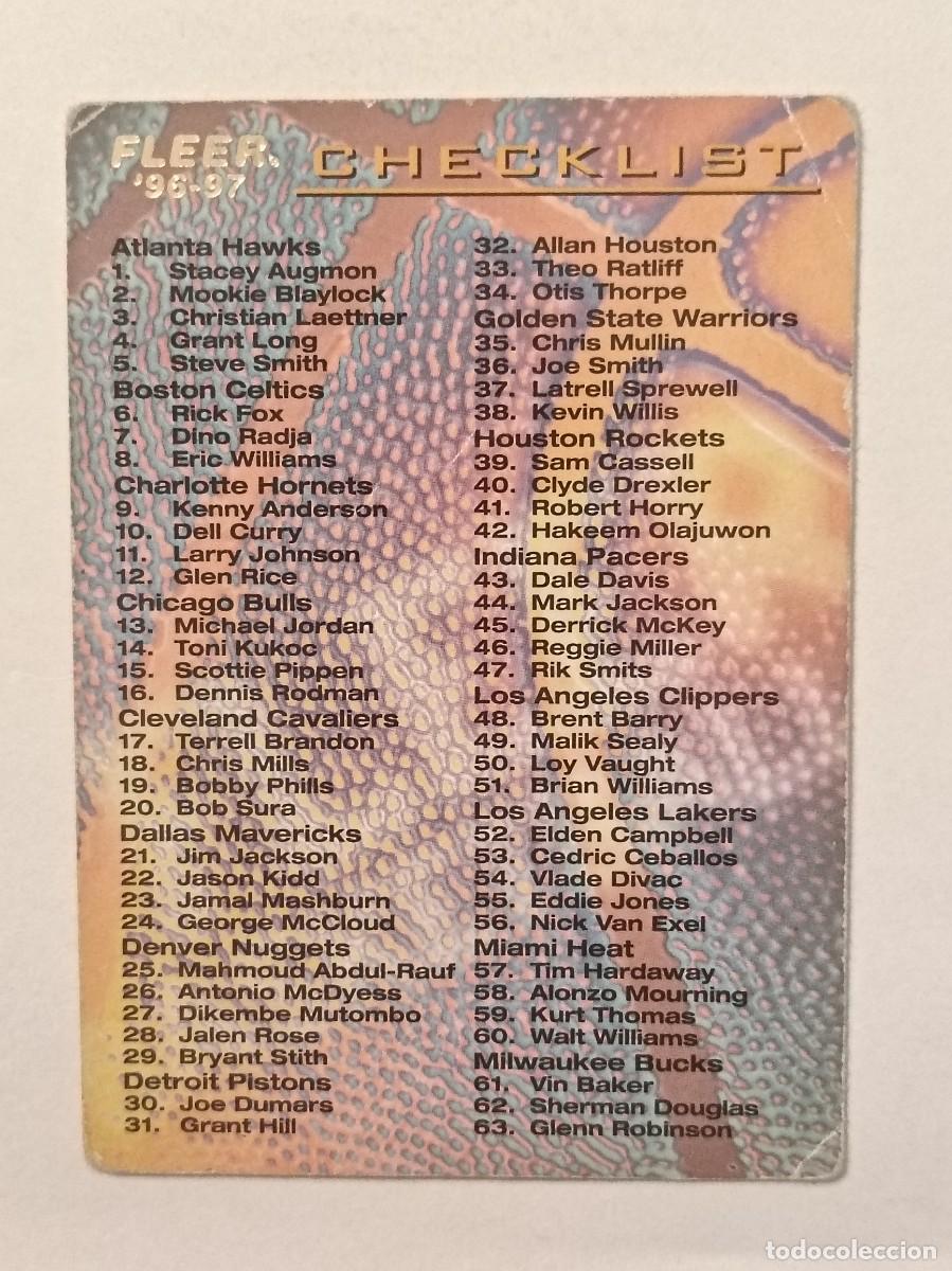 Cromos de F&uacute;tbol: #149 CHECKLIST CARDS NBA 96/97 FLEER