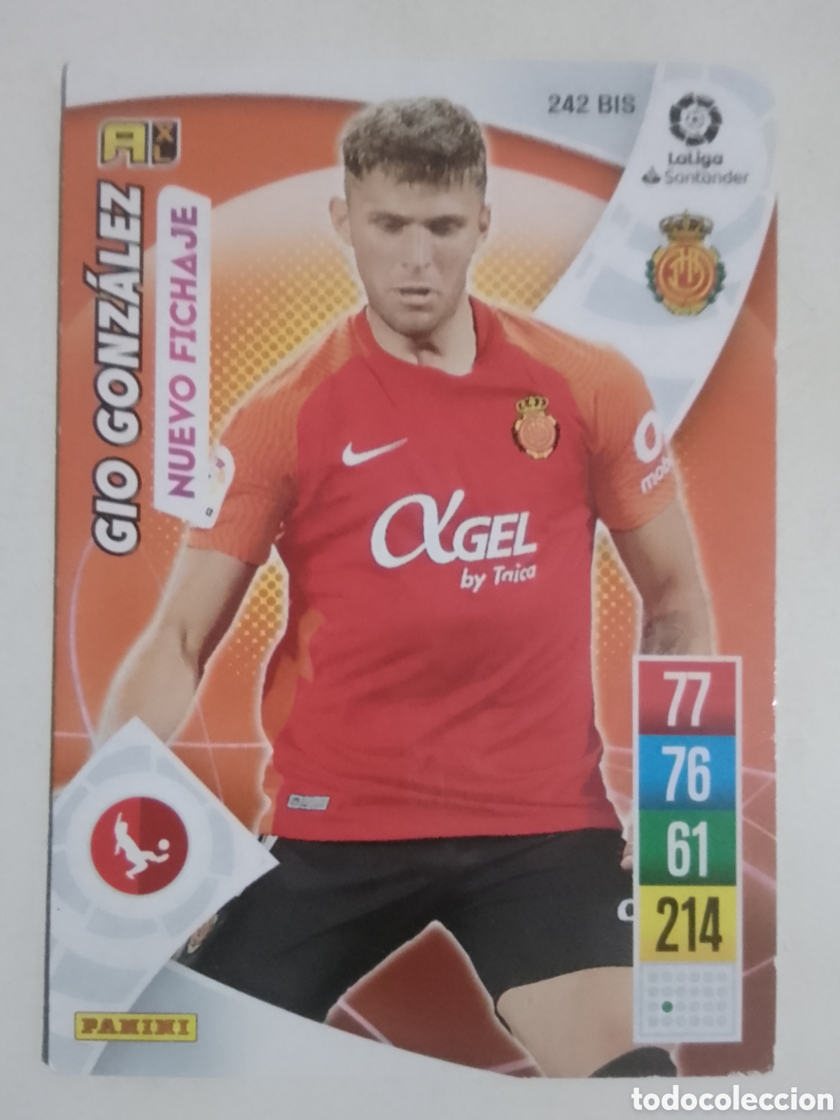 Cromos de F&uacute;tbol: Adrenalyn XL 2021-22 n&deg; 242 BIS Gio Gonz&aacute;lez &bull; Mallorca. NUEVO FICHAJE.