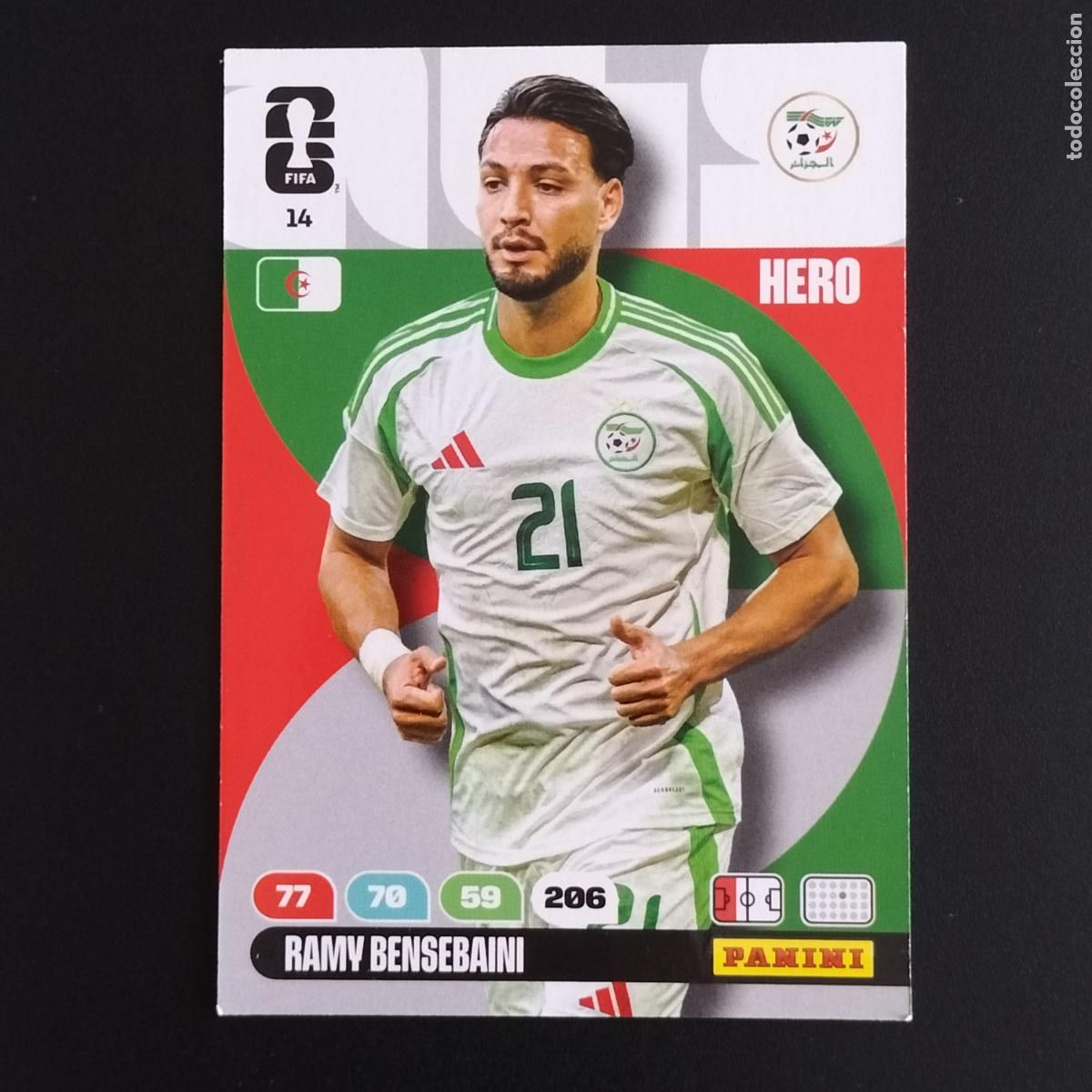 Cromos de F&uacute;tbol: 14 RAMY BENSEBAINI ARGELIA CROMOS ADRENALYN XL MUNDIAL 26 2026 FIFA WORLD CUP PANINI